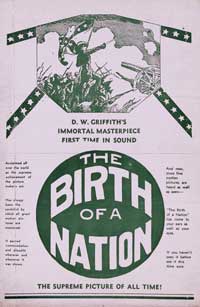 D.W. Griffith Birth of a Nation Movie Poster