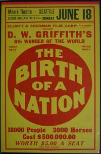 D.W. Griffith Birth of a Nation Movie Poster