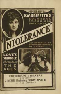 D.W. Griffith Intolerance Movie Poster