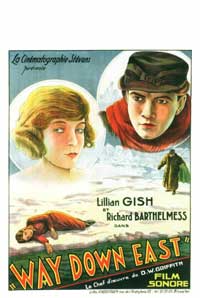 D.W. Griffith Way Down East French Movie Poster