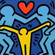 Keith Haring - Logo Against Family Violence with Baby Heart, 1989