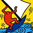 Keith Haring - Blue Boat, 1987
