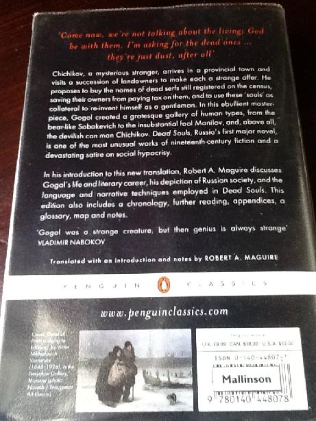 Penguin Classics Nikolai Gogol Dead Souls 2004 Book