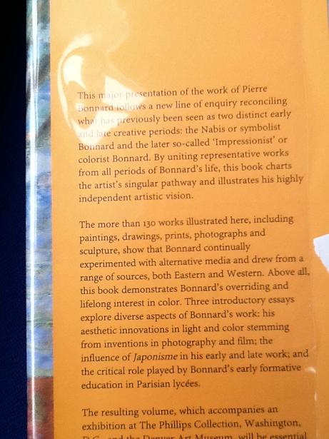 Pierre Bonnard Early and Late Book