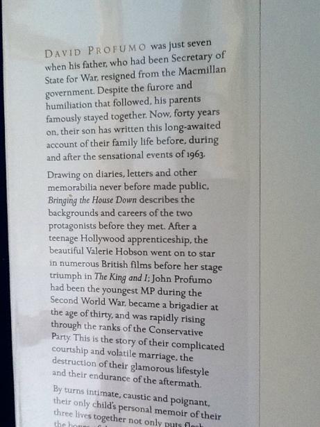 Profumo Bringing The House Down Family Memoir Book