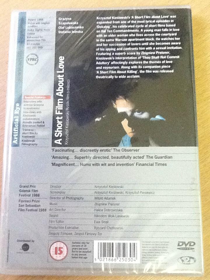 A Short Film About Love UK Dvd