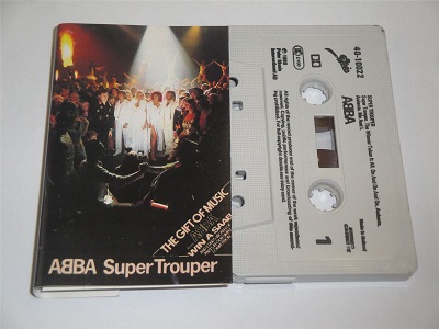 Abba - Super Trouper - EPC4010022 Cassette Tape White Shell Black Text Win SAAB