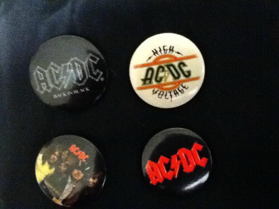 AC/DC Vintage Badges x 4