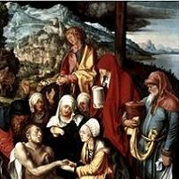 albrecht durer / lamentation over the dead christ for a glimm
