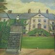 19th Century - Primitive School - Country House View Painting