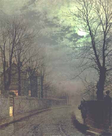 Atkinson Grimshaw A Lane in Headingly Print