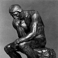 Auguste Rodin.  The Thinker. 1879-1889.  Bronze, life-size