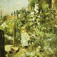 Berthe Morisot Child with Roses Canvas Print