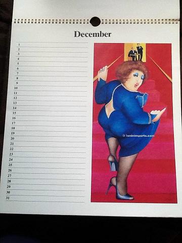 Beryl Cook Signed Official Calendar