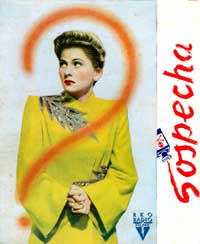 Cary Grant Suspicion Spanish Movie Poster