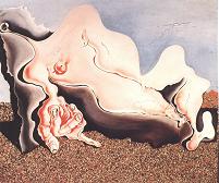Salvador Dali Female Bather Premium Canvas Print