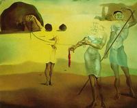 Salvador Dali Enchanted Beach With Three Fluid Graces Premium Canvas Print