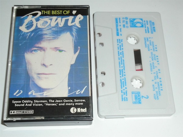 David Bowie - The Best of Cassette Tape KTEL KT327 Made FRANCE Blue Text