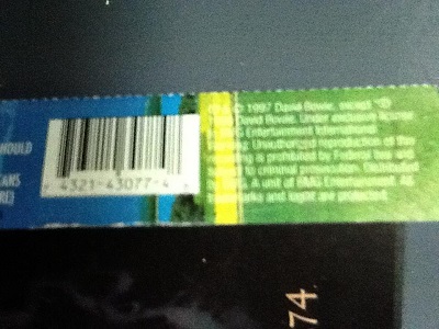 David Bowie Earthling Turkey Cassette