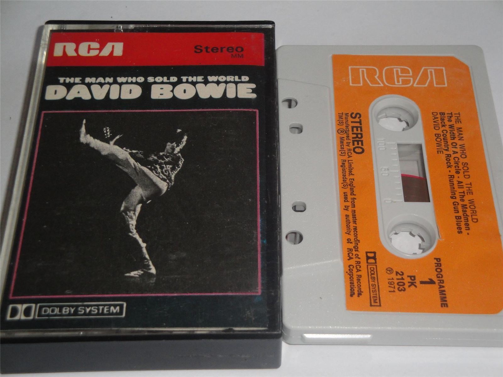 David Bowie - Man Who Sold The World RCA PK2103 1971 Orange Paper Cassette Tape