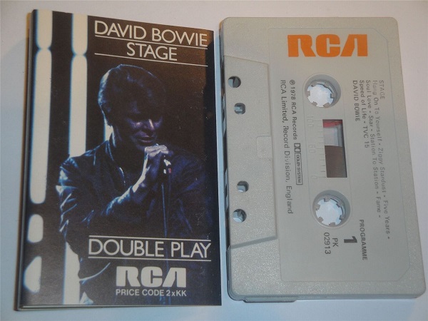 David Bowie - Stage Double Play Cassette Tape Orange RCA White Black Text Pk02913