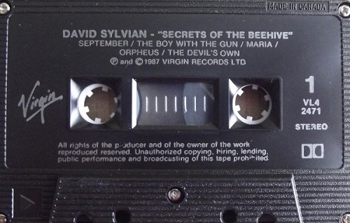 David Sylvian Secrets Of The Beehive Canada Cassette