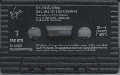 David Sylvian Secrets Of The Beehive Europe Cassette