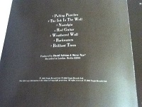 David Sylvian Brilliant Trees CD, Album, Reissue, Remastered (2006) + postcards - Page from 4 Page CD Booklet
