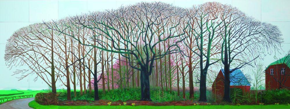 david hockney - bigger trees near warter painting