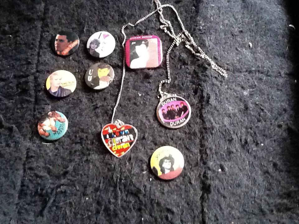Duran Duran 1980s Button Badges & Pendants 9 in total
