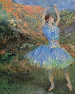 Degas Ballet Blue Dancer Print
