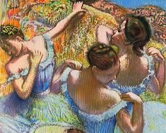 Degas Dancers in blue Print