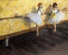 Degas Dancers Practicing at the Bar Print