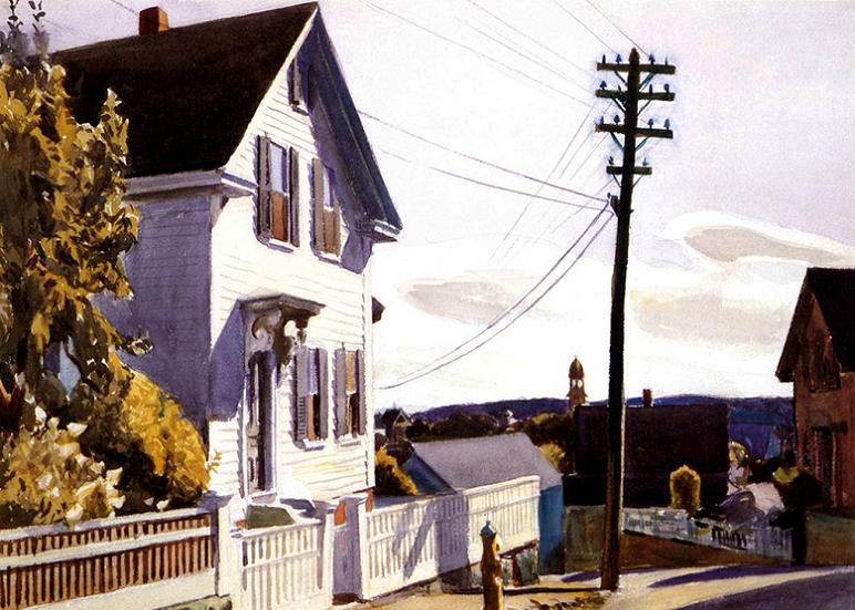 Edward Hopper Adams House 24 Inch Canvas Print