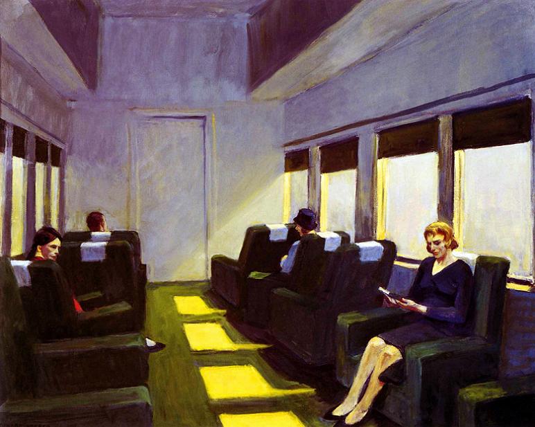 Edward Hopper Chair Car 24 Inch Canvas Print