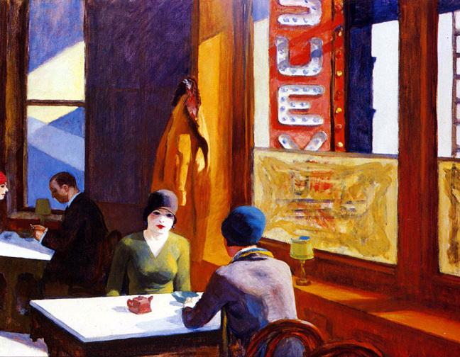 Edward Hopper Chop Suey 24 Inch Canvas Print