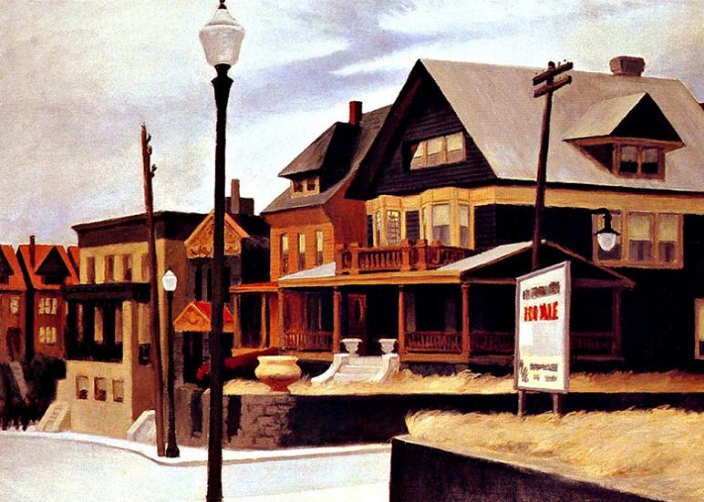 Edward Hopper East Wind Over Weehawken 24 Inch Canvas Print