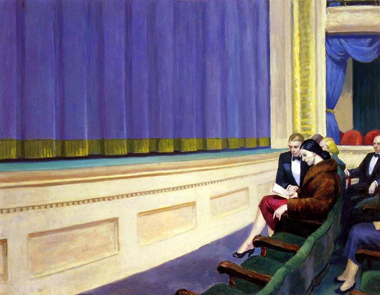 Edward Hopper First Row Orchestra 24 Inch Canvas Print