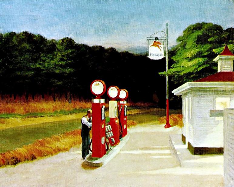 Edward Hopper Gas 24 Inch Canvas Print