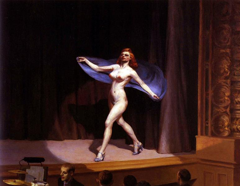 Edward Hopper Girlie Show 24 Inch Canvas Print