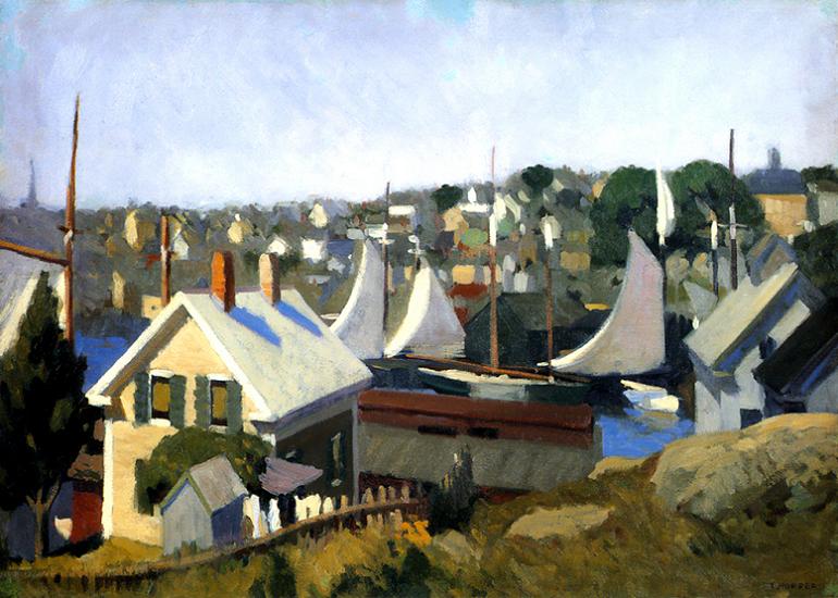 Edward Hopper Gloucester Harbor 24 Inch Canvas Print