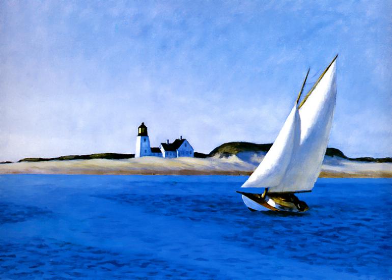 Edward Hopper The Long Leg 24 Inch Canvas Print