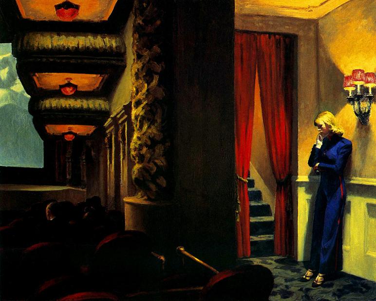 Edward Hopper New York Movie 24 Inch Canvas Print