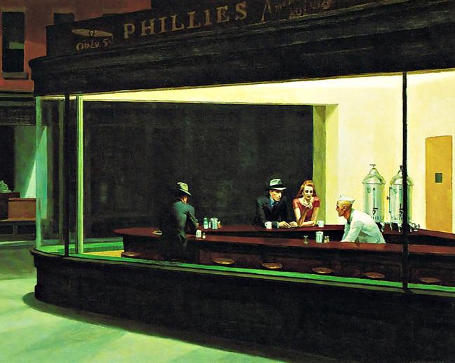 Edward Hopper Nighthawks 24 Inch Canvas Print