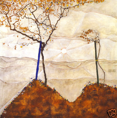 egon schiele Autumn Sunrise print