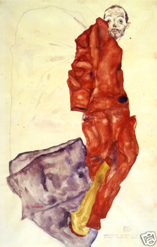 egon schiele Hindering the Artist print
