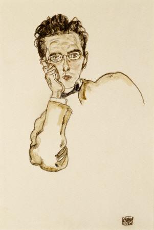 egon schiele A Portrait Of The Art Dealer Paul Wengraf print