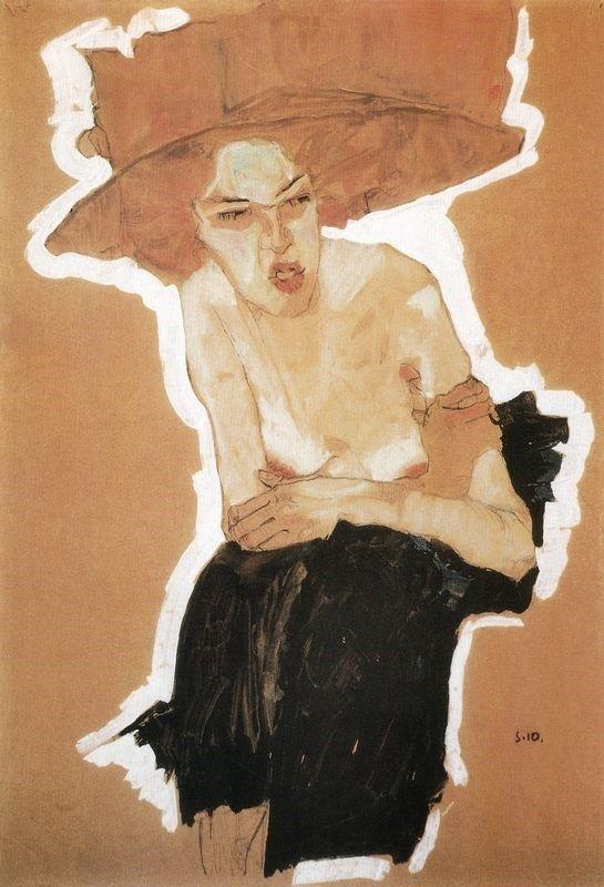 Egon Schiele Scornful Woman Canvas Print