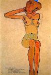 egon schiele Seated Female Nude Right Arm Print