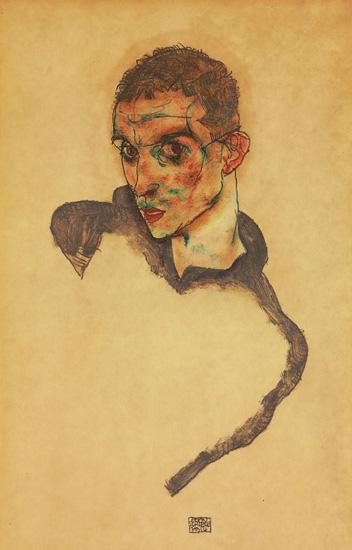 egon schiele Selbstbildnis print